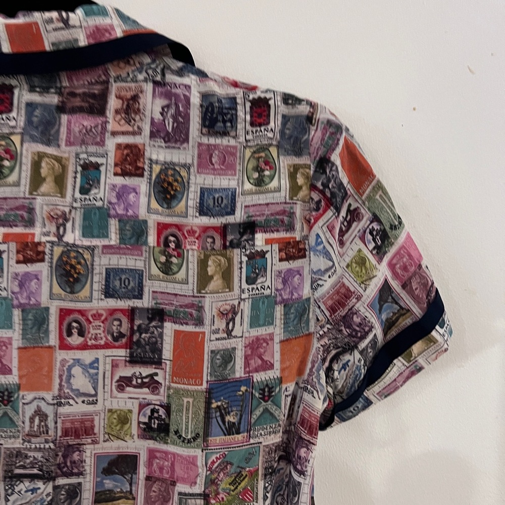 NWOT Alice + Olivia Oswald Printed Silk Shirt XS - Picture 9 of 15